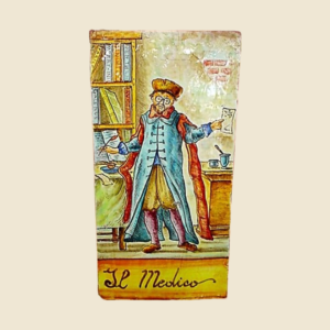 Mattonella rettangolare cm  30 x 15 decoro mestieri Il Medico