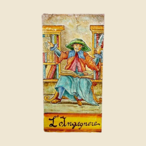 Mattonella rettangolare cm  30 x 15 decoro mestieri l'Ingegnere