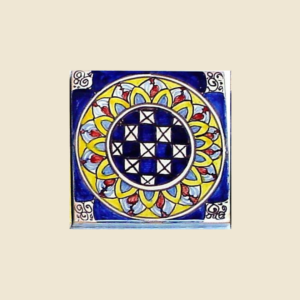 Mattonella quadrata cm 10 x 10 decoro geometrico