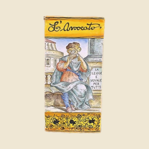 Mattonella rettangolare cm  30 x 15 decoro mestieri l'Avvocato