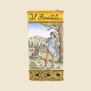 Mattonella rettangolare cm  30 x 15 decoro mestieri il Forestale