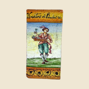 Rectangular tile cm  30 x 15 series the ancient Crafts -  the glass seller