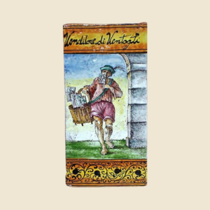 Rectangular tile cm  30 x 15 series the ancient Crafts - the fan seller