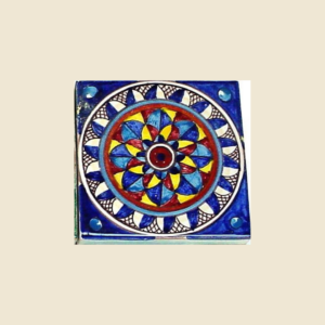 Mattonella quadrata cm 10 x 10  decoro geometrico