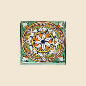 Mattonella quadrata cm 10 x 10  decoro geometrico