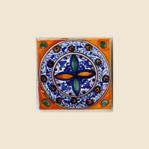 Mattonella quadrata cm 10 x 10  decoro geometrico