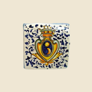 Mattonella quadrata cm 10 x 10  decoro Stemma