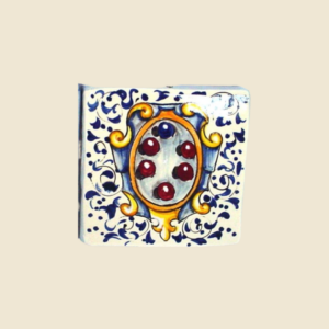 Mattonella quadrata cm 10 x 10  decoro Stemma