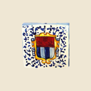 Mattonella quadrata cm 10 x 10  decoro Stemma