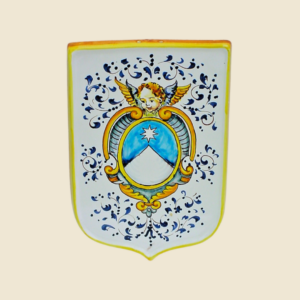 mattonella a forma di scudo alta cm 25 larga cm 18