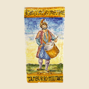 Rectangular tile cm  36 x 18 series the Musicians the military drum