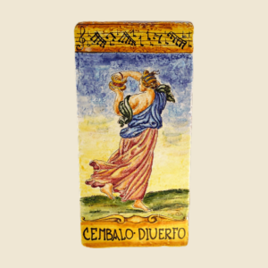 Rectangular tile cm  36 x 18 series the musicians the Harpsichord