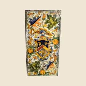 Mattonella rettangolare cm  30 x 15 decoro stemma