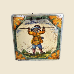 Mattonella quadrata cm 15 x 15  decoro personaggi