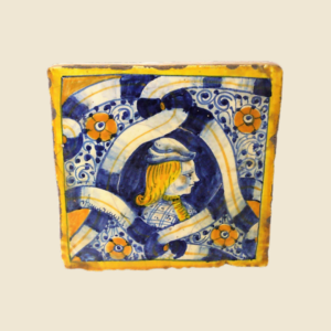 Mattonella quadrata cm 15 x 15  decoro personaggi