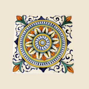 Mattonella quadrata cm 15 x 15 decoro geometrico