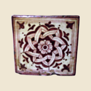 Mattonella quadrata cm 15 x 15 decoro geometrico