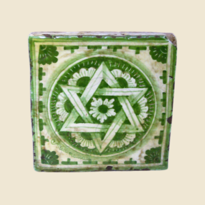 Mattonella quadrata cm 15 x 15 decoro geometrico