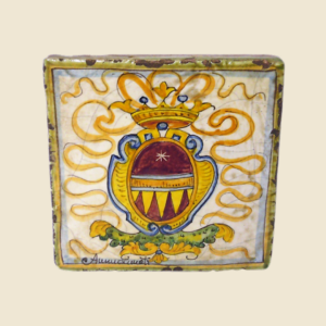 Mattonella quadrata cm 15 x 15 decoro stemma