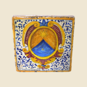 Mattonella quadrata cm 15 x 15 decoro stemma