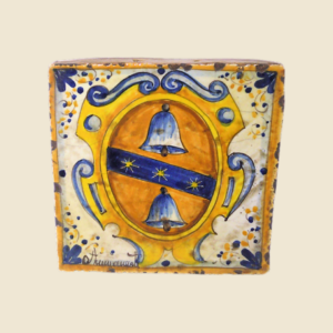 Mattonella quadrata cm 15 x 15 decoro stemma