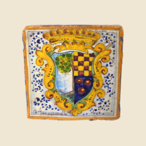 Mattonella quadrata cm 15 x 15 decoro stemma