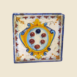 Mattonella quadrata cm 15 x 15 decoro stemma