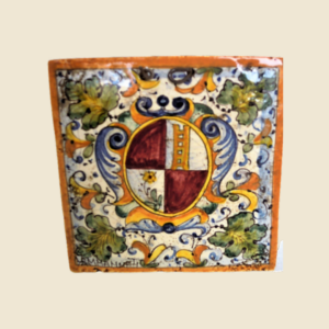 Mattonella quadrata cm 15 x 15 decoro stemma