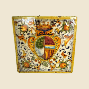Mattonella quadrata cm 15 x 15  decoro serie stemmi