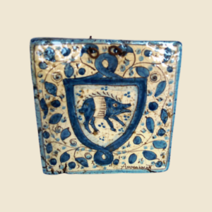 Mattonella quadrata cm 15 x 15  decoro turchese