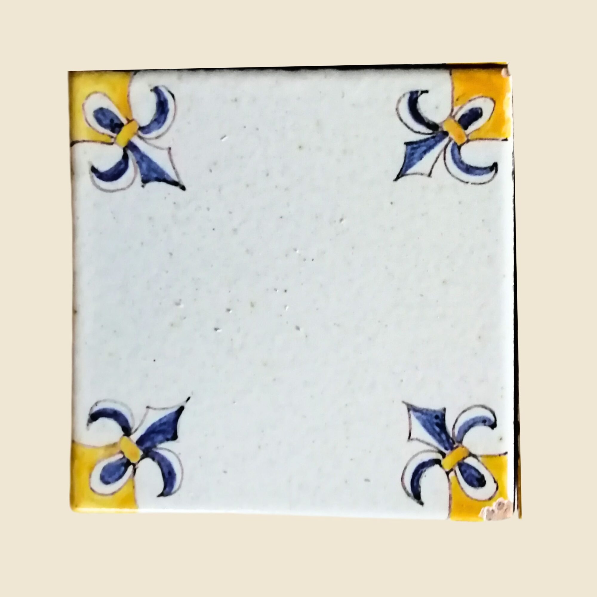 Mattonella quadrata cm 10 x 10 decoro cornice colorata
