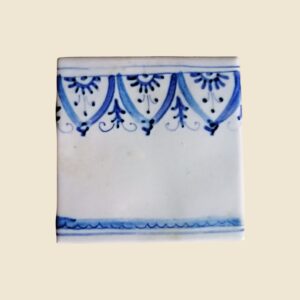 Mattonella quadrata cm 10 x 10 decoro cornice colorata (Copy)