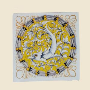 mattonella quadrata cm  40 x 40 decoro Delfino